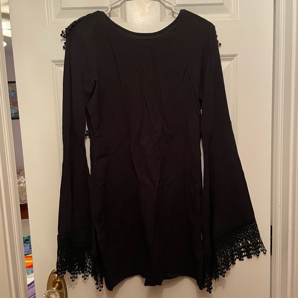 For love and lemon Roosevelt mini dress with embellished bell sleeves - Picture 3 of 10